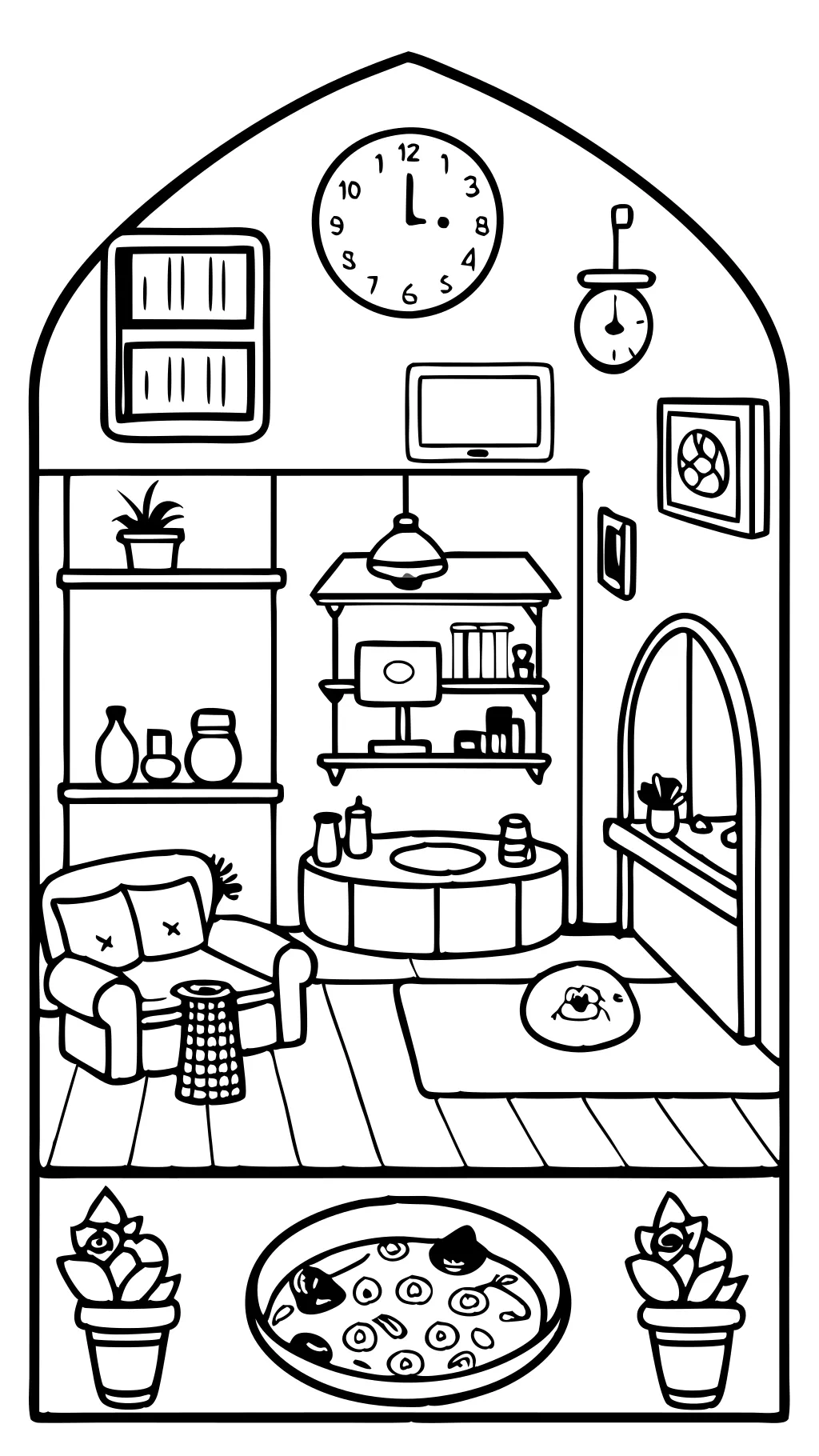 coloring pages rooms